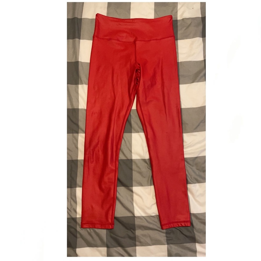 Zyia Red Metallic Leggings